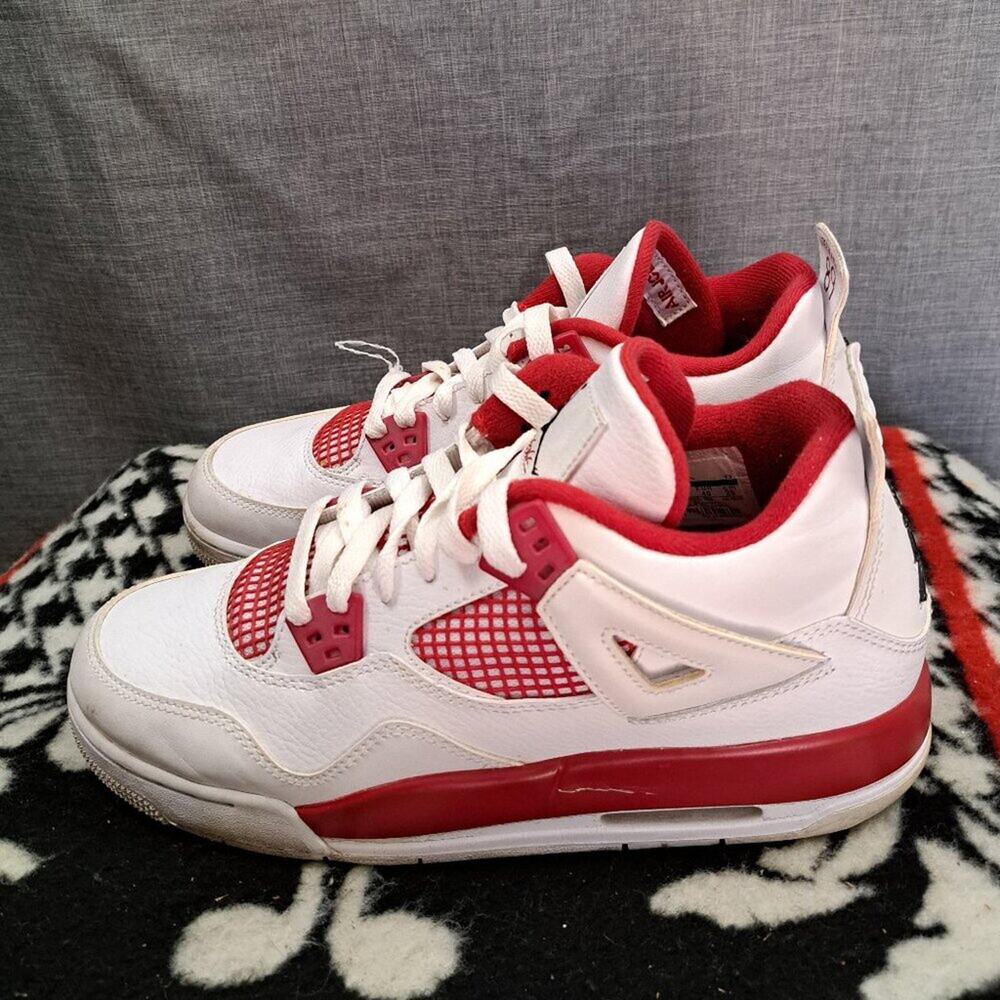 %Nike Air Jordan Retro 4 Alternate 89 Red White (408452-106) Youth Size 7 / AJ8